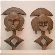 2001008 Bakota beeldjes -  hout bezet met gehamerde messing biTraditionele reliekbeschermer van de "(Ba)Kota" mensen (Mahongwe stam) uit Gabon./i/b .brbrBang voor de doden, de Mahongwe vertonen grote devotie voor relieken van belangrijke voorouders. Bij het overlijden van een chef nemen de ingewijden verscheidene relieken van het lichaam van de overledene en bewaren die samen met andere magische elementen in geweven manden waarop ze deze beelden als bewakers plaatsen. Typisch voor deze houten beelden is de decoratie met dunne koperen of messing strips, plaatjes of draad. 2001008-03.jpg