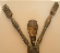 2001018 Ubanga Nyama beeld van de Lengola uit D.R.C. bi”Ubanga Nyama”/i uitneembaar beeld van de Lengola uit de D.R.C./bbrbrDeze ‘Ubanga Nyama” figuren vertegenwoordigen Suway, een voorouderlijke oprichter van de Lengola uit de D.R.C. Zo