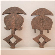 2015004 Bakota beeldjes -  hout bezet met gehamerde messing -  L biTraditionele reliekbeschermer van de "(Ba)Kota" mensen (Mahongwe stam) uit Gabon./i/b .brbrBang voor de doden, de Mahongwe vertonen grote devotie voor relieken van belangrijke voorouders. Bij het overlijden van een chef nemen de ingewijden verscheidene relieken van het lichaam van de overledene en bewaren die samen met andere magische elementen in geweven manden waarop ze deze beelden als bewakers plaatsen. Typisch voor deze houten beelden is de decoratie met dunne koperen of messing strips, plaatjes of draad. 2015004-04.jpg